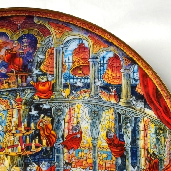 Holy Cats Franklin Mint 8" Porcelain Plate Decor Heirloom Recommendation Limited - Picture 5 of 16